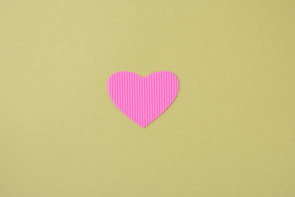 Heart-Shaped Valentine Card on a Light Background